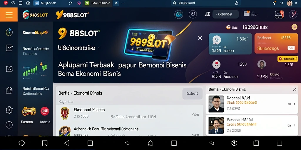 Antarmuka aplikasi 988SLOT menampilkan informasi ekonomi bisnis terbaru.