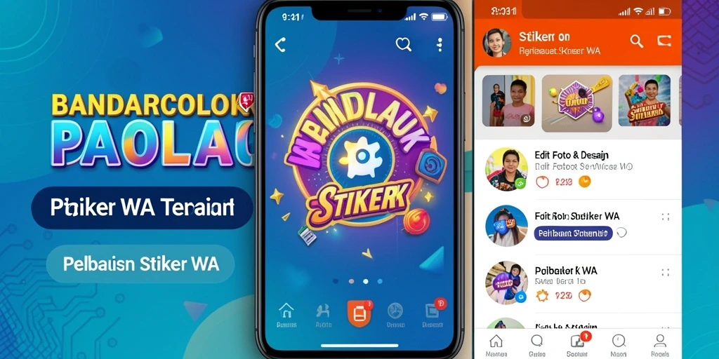 Tampilan antarmuka BANDARCOLOK saat membuat stiker WA.