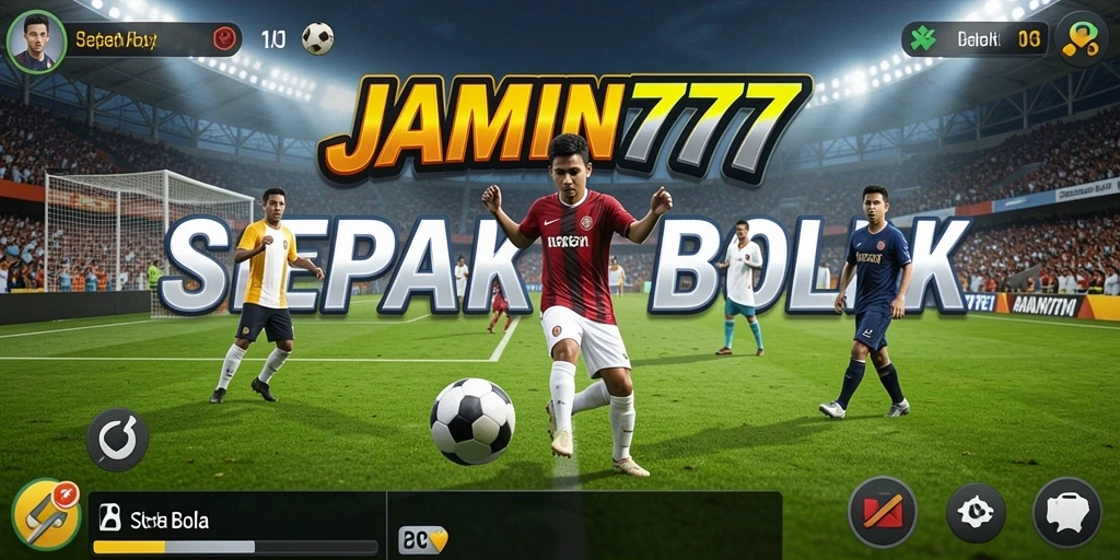 Antarmuka <strong>JAMIN777</strong> yang menakjubkan saat pertandingan sepak bola berlangsung.
